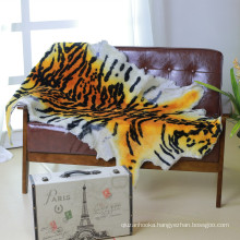 Luxury A Gorgeous Trimmed sheepskin printed tiger rug